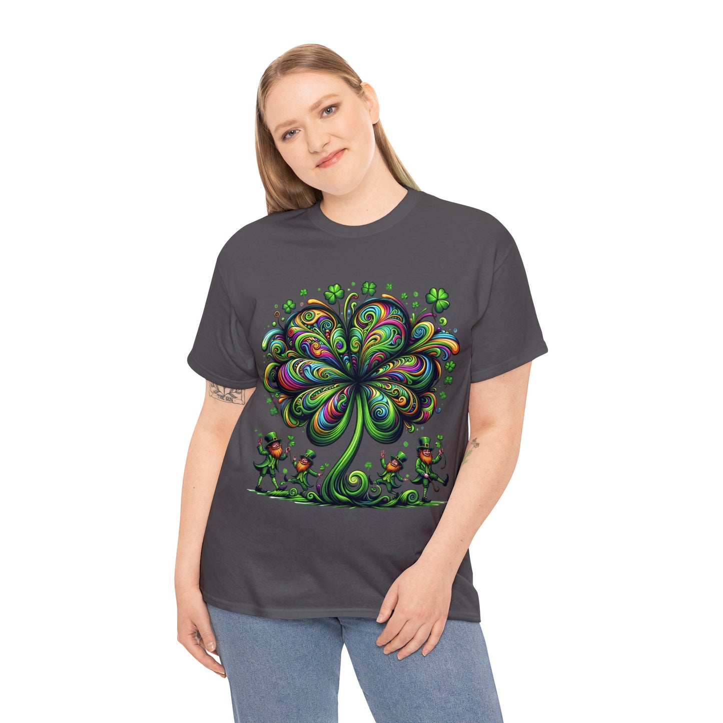 Unisex Trippy St. Patricks Day Heavy Cotton Tee