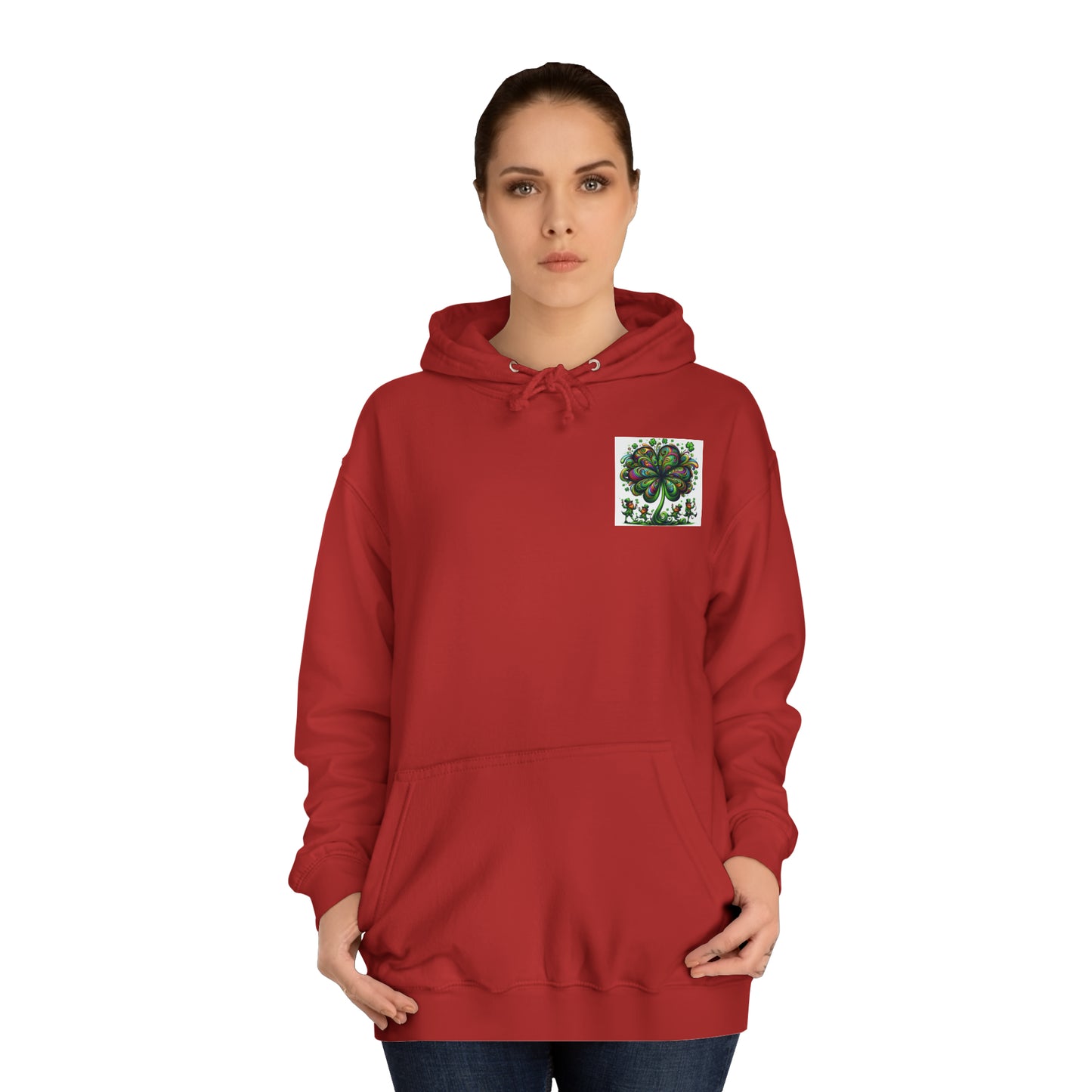 Saint Patrick's Day Trippy College Hoodie